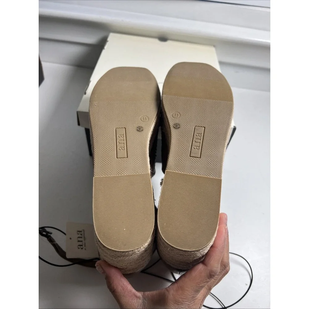 NIB Espadrilles Taupe Size 11‎ M A New Approach A.N.A. Style Ana Lisa $70